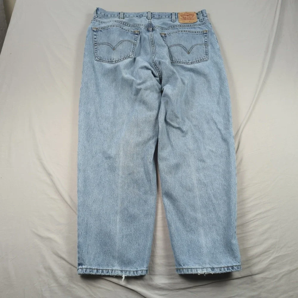 Levis Jeans Mens 38x29 Blue 560‎ Loose Tapered Relaxed Baggy Light Wash